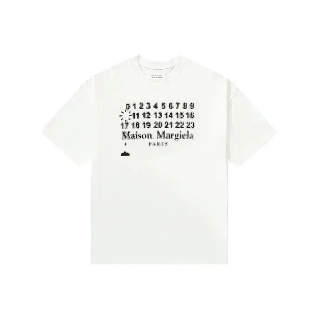 Maison Margiela T-Shirt Pixelated Numbers Print