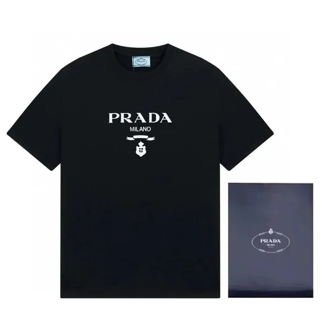 Prada Logo T-Shirt Milano Shield