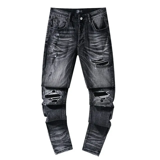 Amiri Distressed Jeans Black Wash with Rips