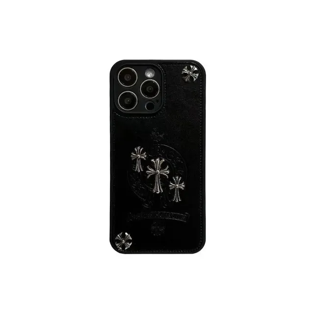 Chrome Hearts Phone Case Cross Embellished