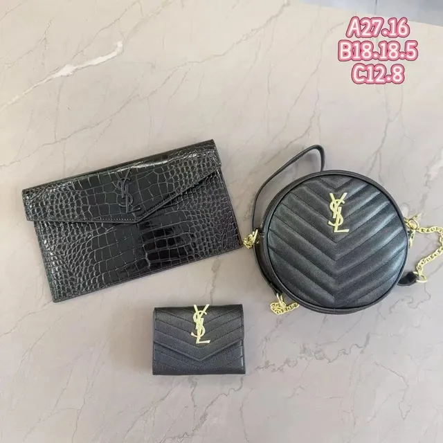 Saint Laurent Envelope Clutch, Round Crossbody, Card Holder