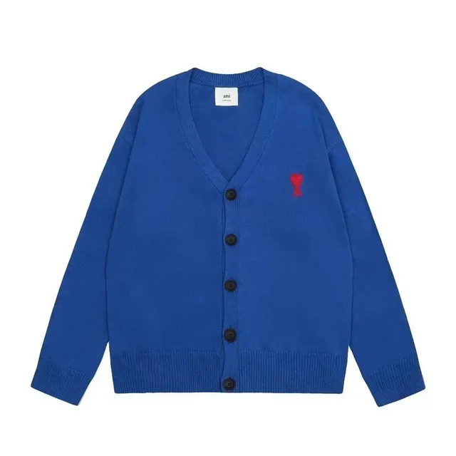 AMI Paris Cardigan Red Heart Logo