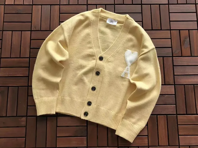 AMI Paris Cardigan Heart Patch