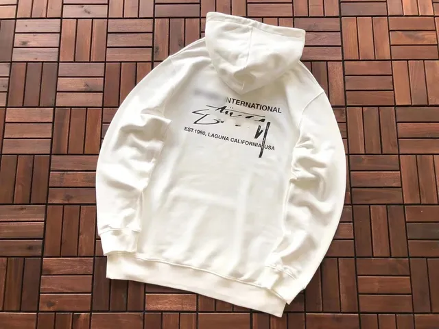 Stüssy Hooded Sweatshirt International Logo Print