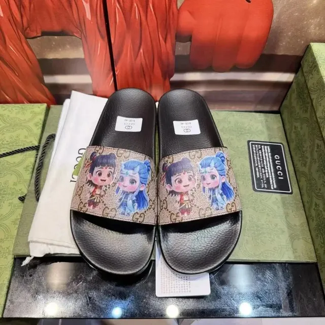 Gucci Slide Sandal Anime Character Print