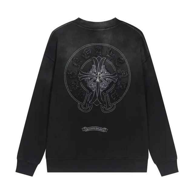 Chrome Hearts Crewneck Sweatshirt Embroidered Cross Logo