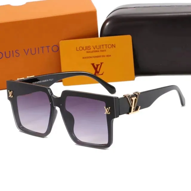 Louis Vuitton Square Sunglasses Gold LV Hardware