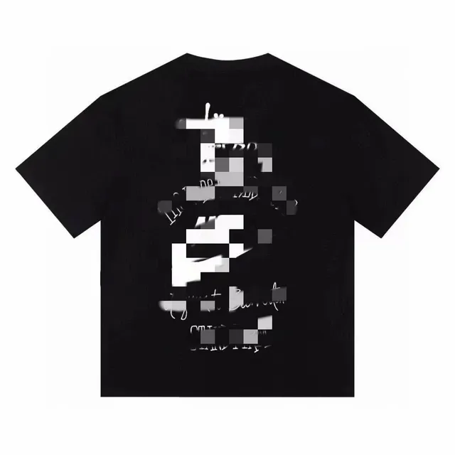 Off-White Graphic Tee Glitch Print