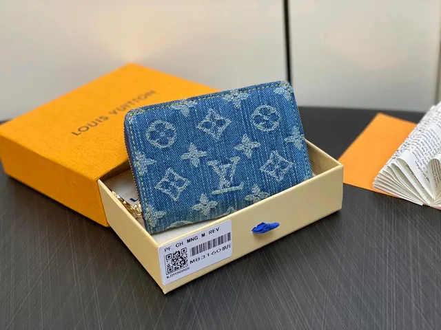 Louis Vuitton Denim Zip Wallet Monogram Denim