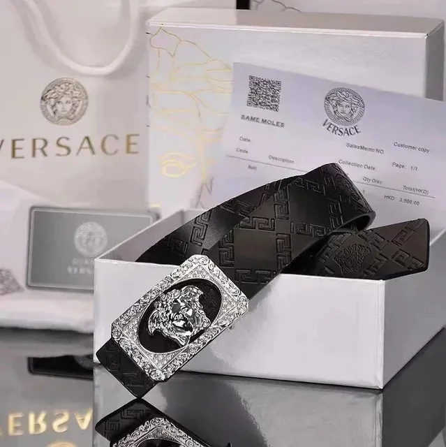 Versace Medusa Belt Embossed Logo