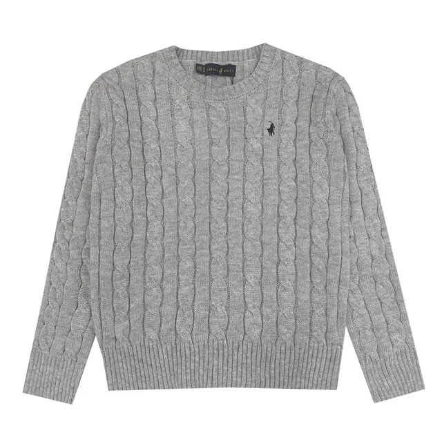 Polo Ralph Lauren Cable Knit Sweater Heather Grey