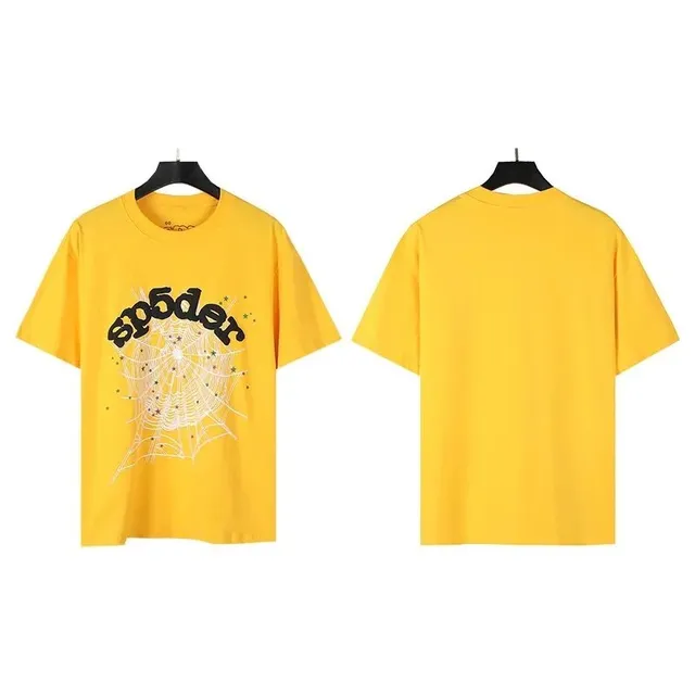 Sp5der Spider Web Graphic Tee Spider Logo with Web Print