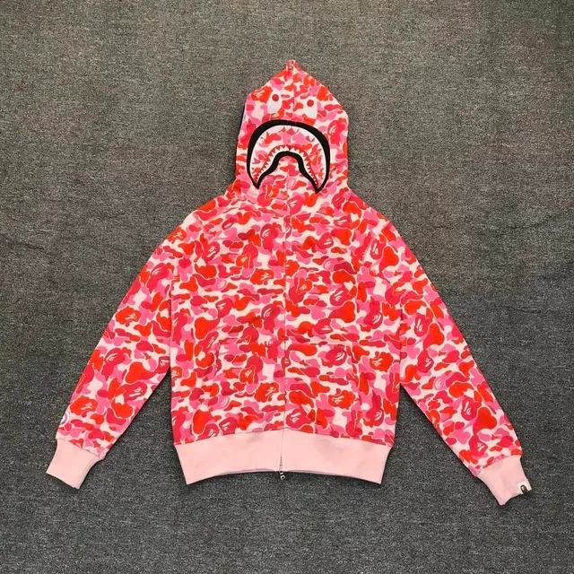 BAPE Shark Hoodie Pink Camo