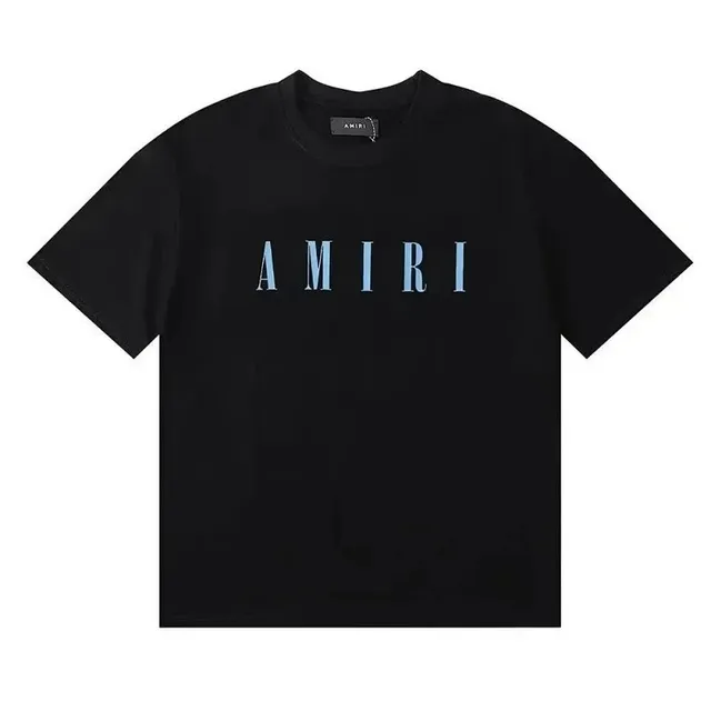 Amiri Logo Tee Light Blue Logo