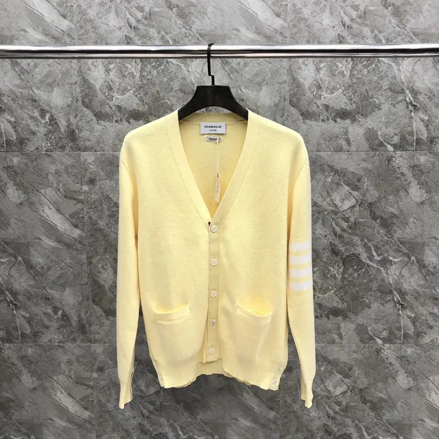 Thom Browne V-Neck Cardigan Four-Bar Stripe