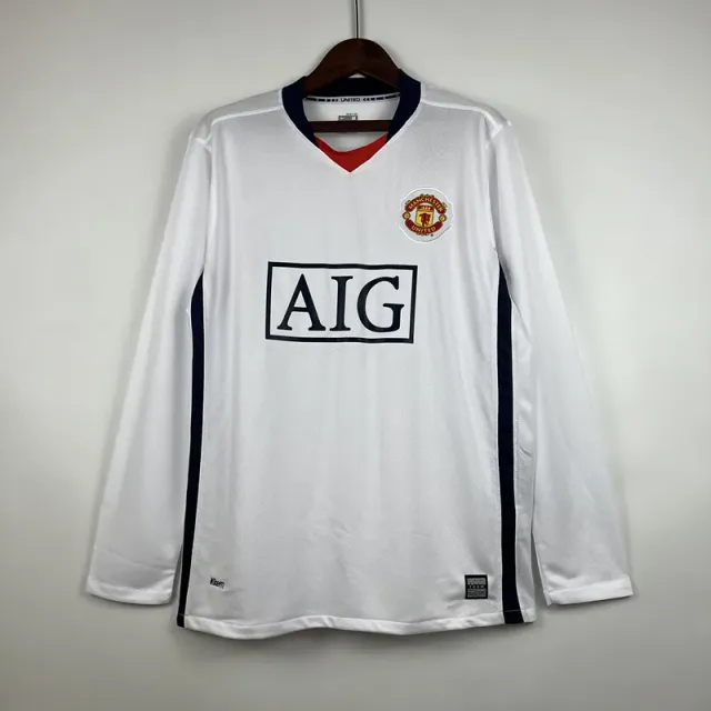 08-09 manchester united away league long sleeves
