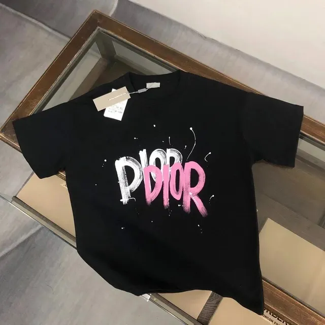 Dior Graphic T-Shirt Paint Splatter Logo
