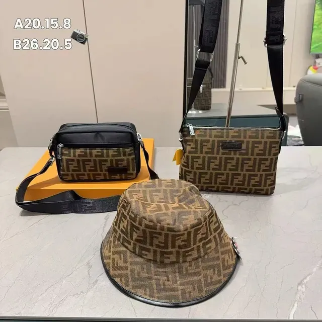 Fendi Bag and Bucket Hat Set FF Monogram