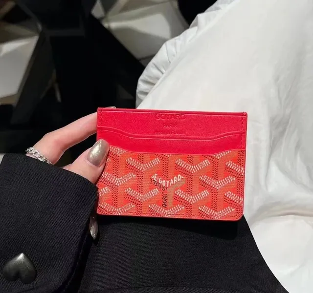 Goyard Card Holder Goyardine Chevron