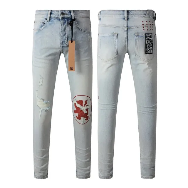 Ksubi Slim Fit Jeans Lion Shield Patch