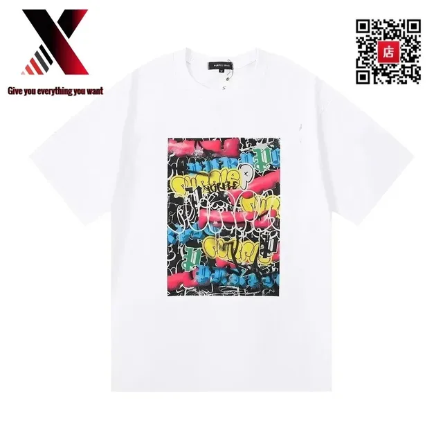 Purple Brand Graphic Tee Graffiti Print