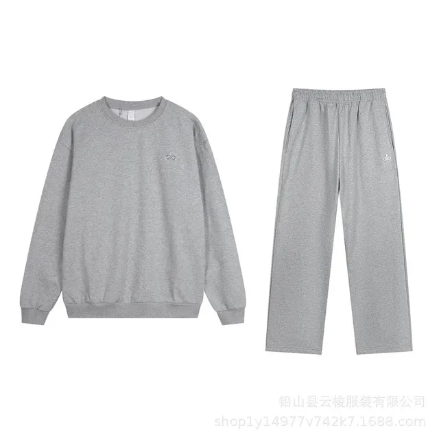 Alo Yoga Loungewear Set Heather Grey