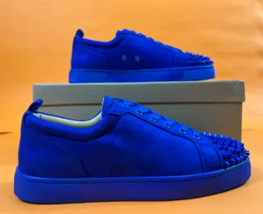 Christian Louboutin Louis Junior Monochrome Blue Spike