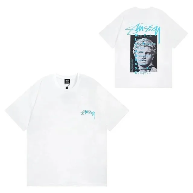 Stüssy Graphic T-Shirt Classical Statue Print