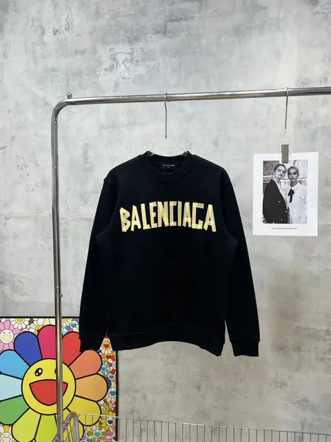 Balenciaga Crewneck Sweatshirt Gold Logo