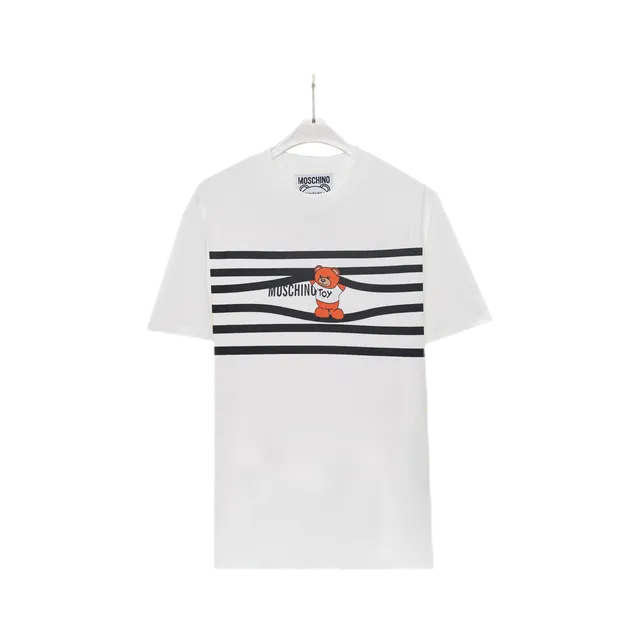 Moschino Graphic Tee Striped Bear Print