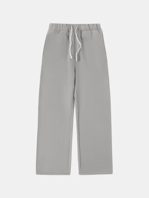 Wide-leg Sweatpants Light Grey