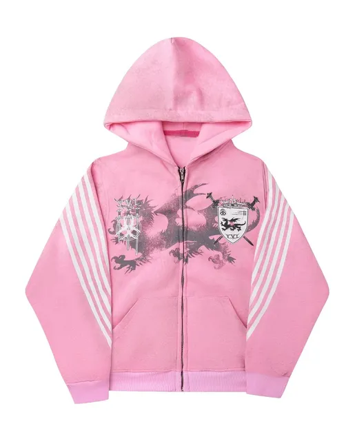 Adidas Zip-Up Hoodie Corteiz Dragon Shield