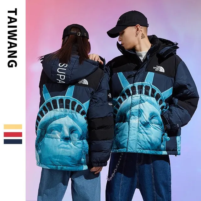 The North Face × Supreme Puffer Jacket Statue of Liberty Print