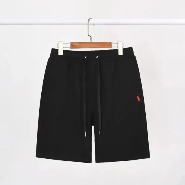 棉短裤黑色红马