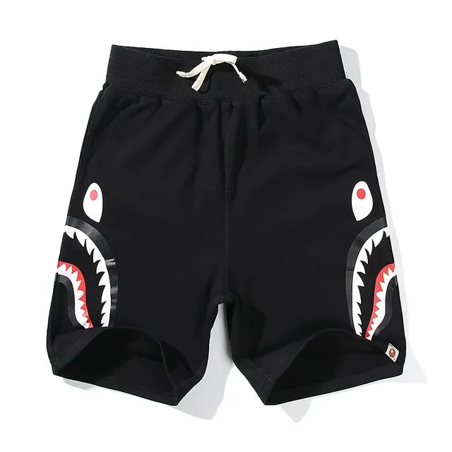 BAPE Shark Shorts Black Shark Print