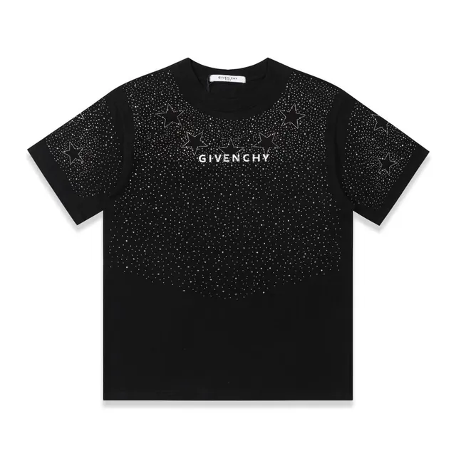 Givenchy Star-Embroidered T-Shirt Crystal-Studded