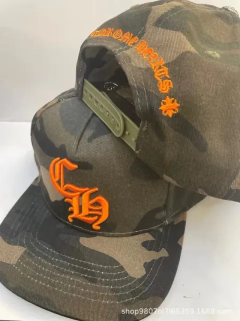 Chrome Hearts Snapback Cap Camo with Orange Embroidery