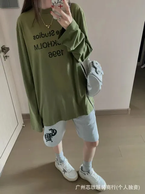 Acne Studios Oversized Graphic Tee Reversed Text Print