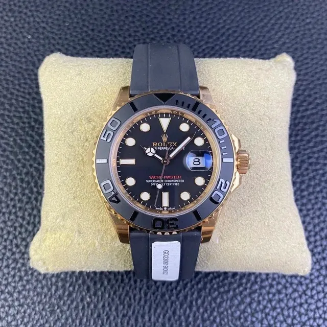 Rolex Yacht-Master Black Dial with Gold Bezel