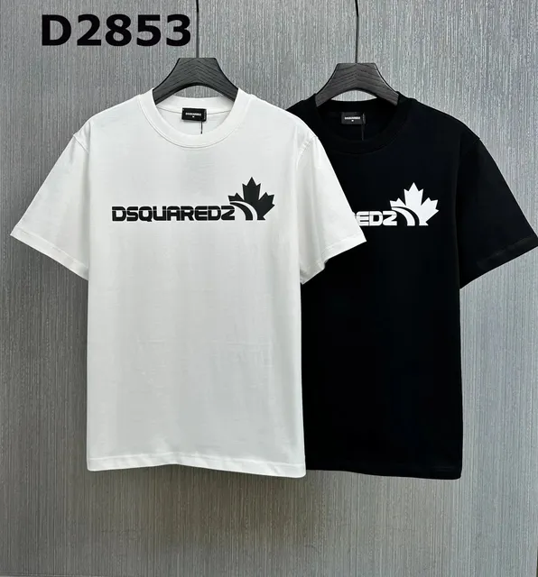 Dsquared2 Logo T-Shirt Maple Leaf Print