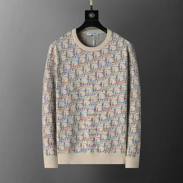 Dior Knit Sweater Oblique Logo Pattern