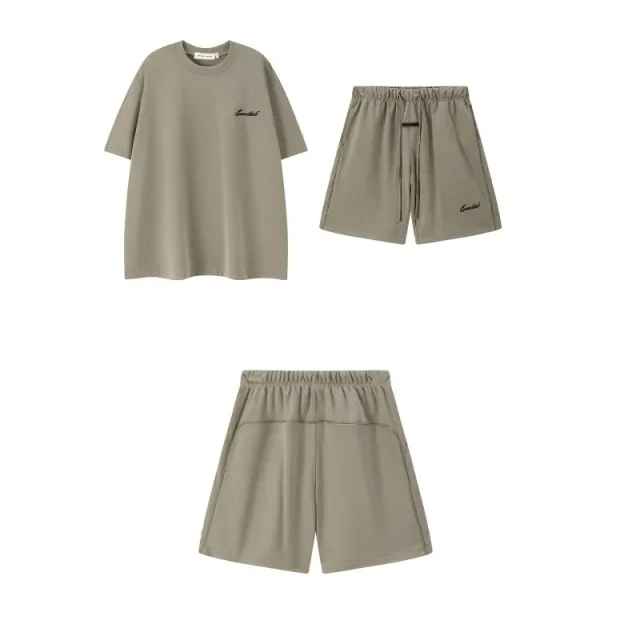 Fear of God Essentials T-Shirt and Shorts Set Embroidered Logo