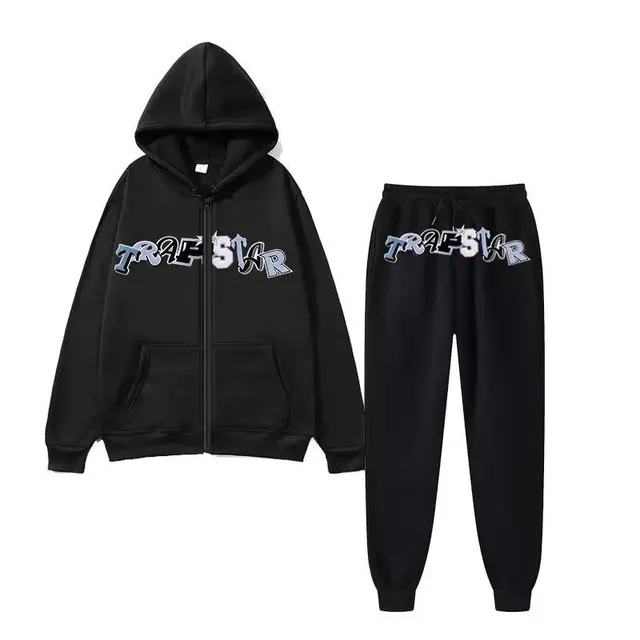 Corteiz Hoodie and Joggers Set TRAESTAR Logo
