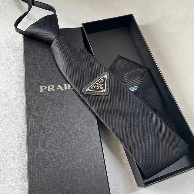Prada Neck Tie Triangle Logo
