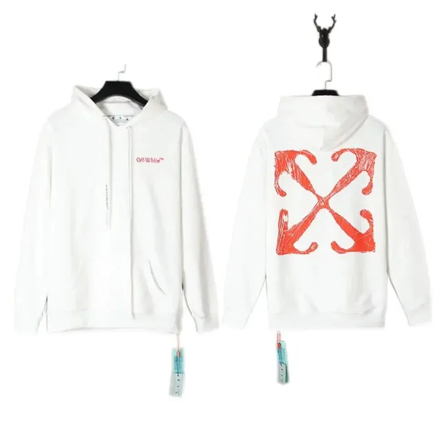 Off-White Hooded Sweatshirt Arrow Print