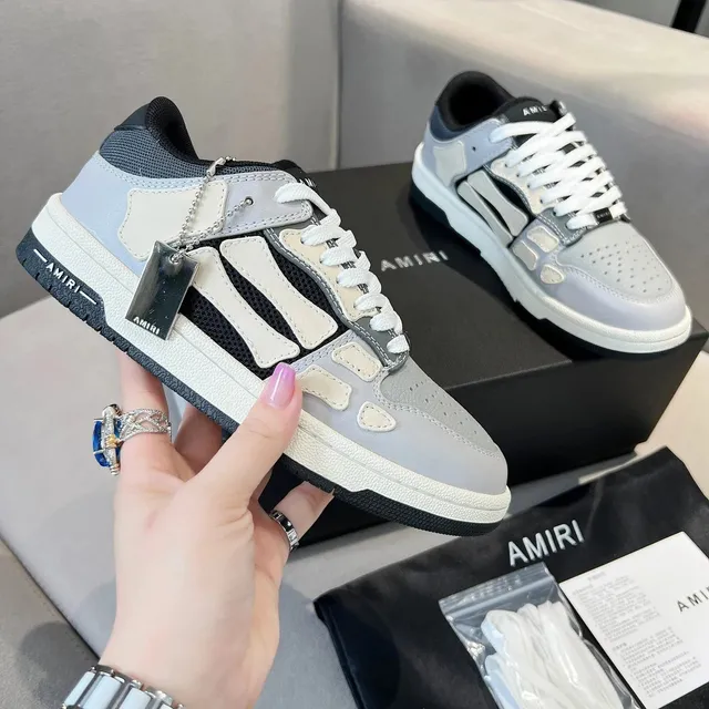Amiri Skeletal Low Grey/White/Black
