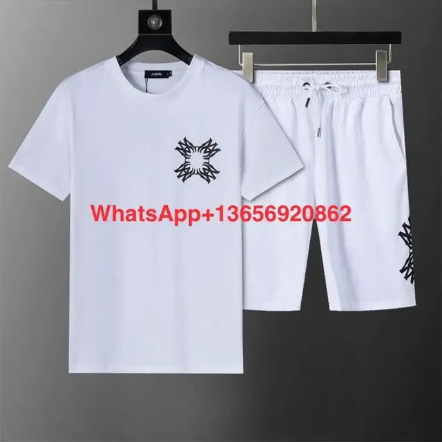 Amiri T-Shirt and Shorts Set Black Graphic