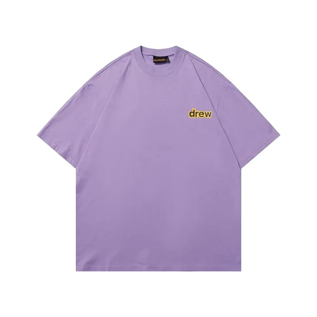 Drew House Logo Tee Purple with Yellow Logo
