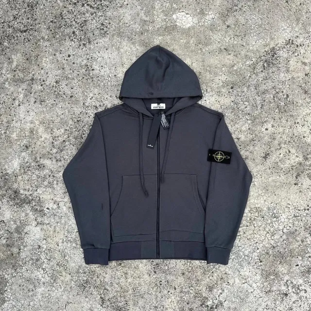 Stone Island Zip-Up Hoodie Compass Patch