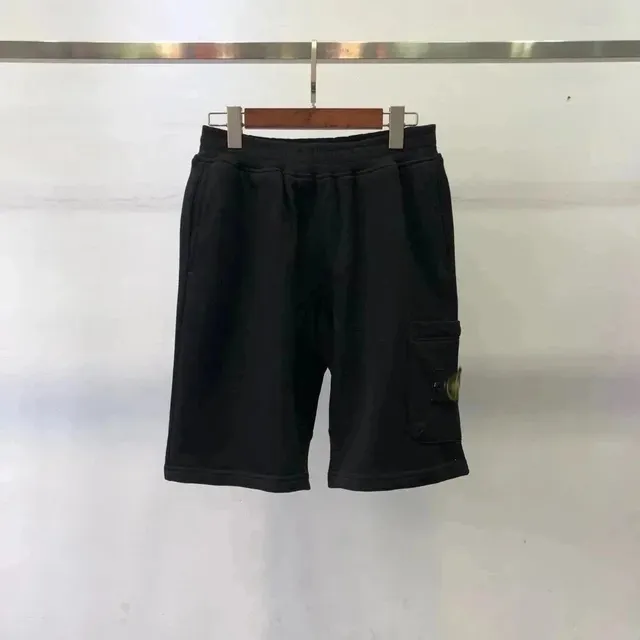 Stone Island Cargo Shorts Black with Badge Pocket